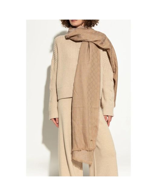 Max Mara Sjaal Met Monogram in het Natural