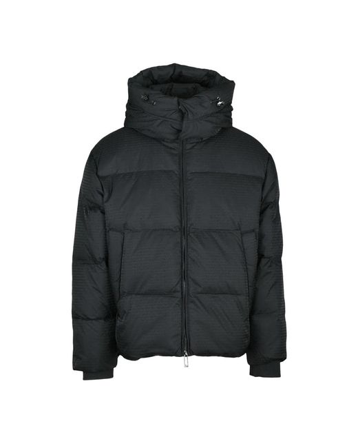 Emporio Armani Black Winter Jackets for men