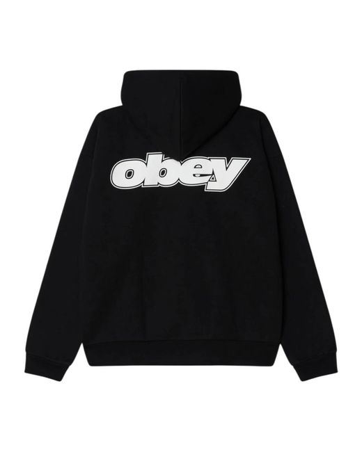 Obey Zip-Throughs in het Black voor heren