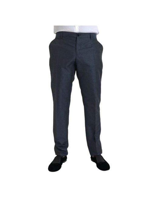 Dolce & Gabbana Blue Suit Trousers for men