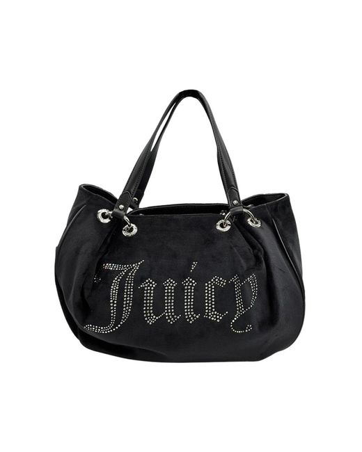 Borsa shopper nera con dettaglio strass di Juicy Couture in Black