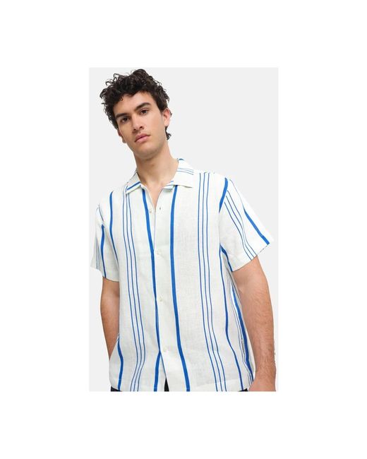 Peninsula Blue Short Sleeve Shirts for men