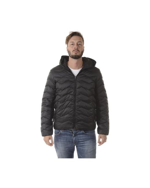 EA7 Black Winter Jackets for men