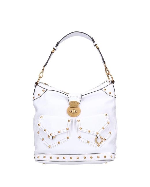 Guess White Handtasche mit nieten