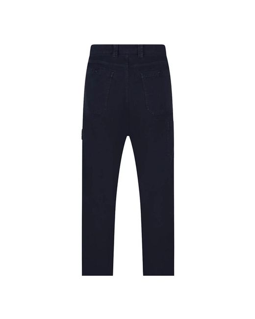 Stone Island Blue Slim-Fit Trousers for men