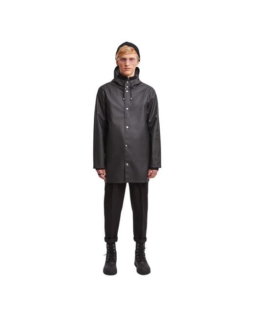 Stutterheim Black Rain Jackets for men
