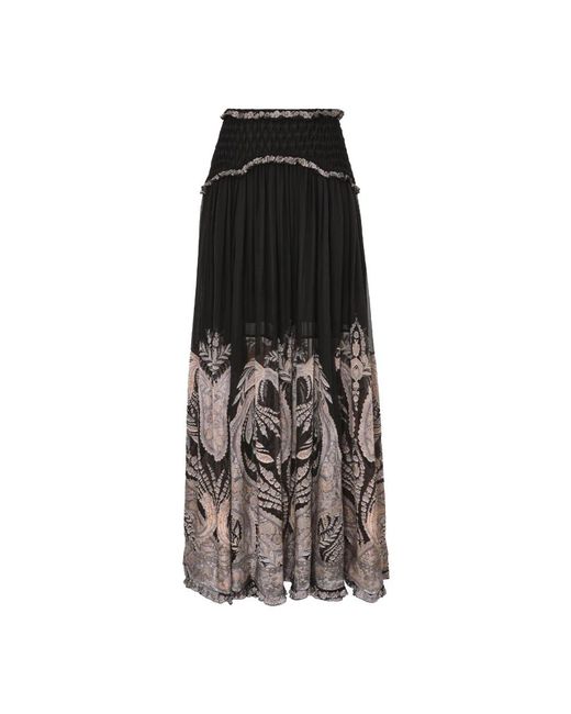 Zimmermann Rokken ,Veelkleurig ,Rhiannon Ruffle Maxi Rok in het Black