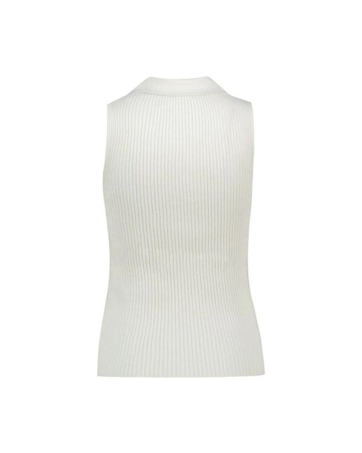 DIESEL White Sleeveless Tops