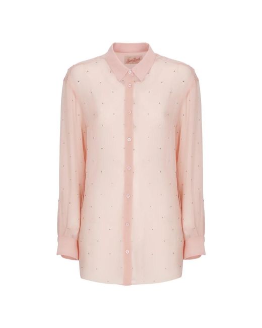 Mc2 Saint Barth Brigitte Georgette Shirt in het Pink