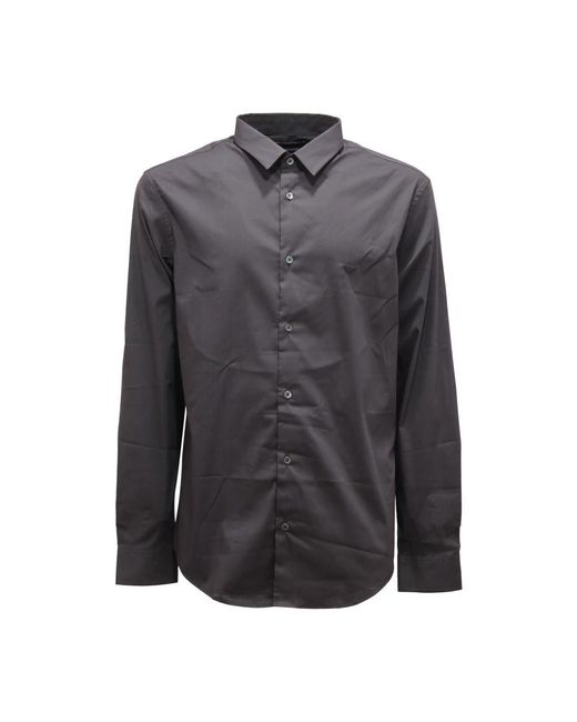Armani Overhemden ,Grijs ,Essentiële Phantom Shirt Model 8N1C09 in het Gray voor heren