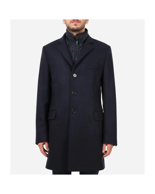 Fay Blue Single-Breasted Coats for men