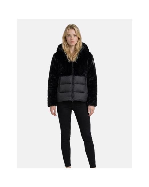 Winter Jackets Blauer de color Black