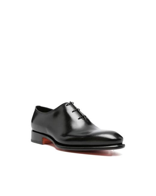 Santoni Black Business Shoes for men