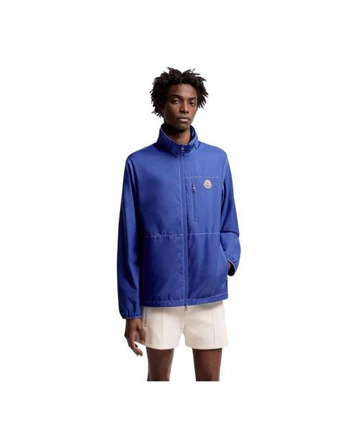 Moncler Blue Light Jackets for men