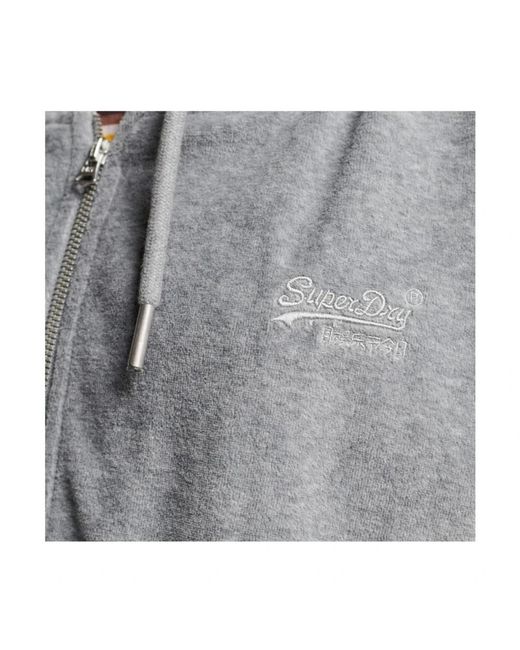 Zip-Throughs Superdry de color Gray