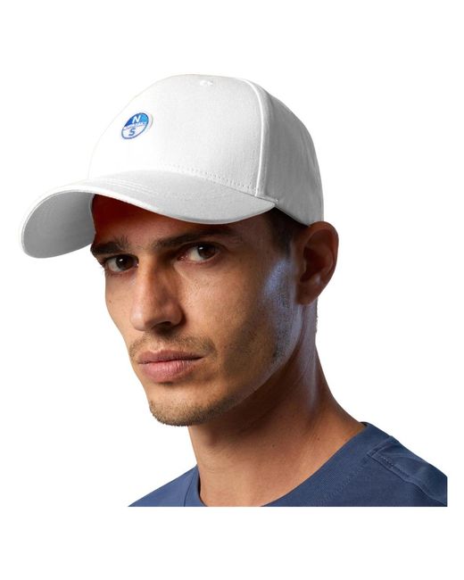 North Sails Bio-Baumwolle Baseball Trucker Cap Weiß in White für Herren