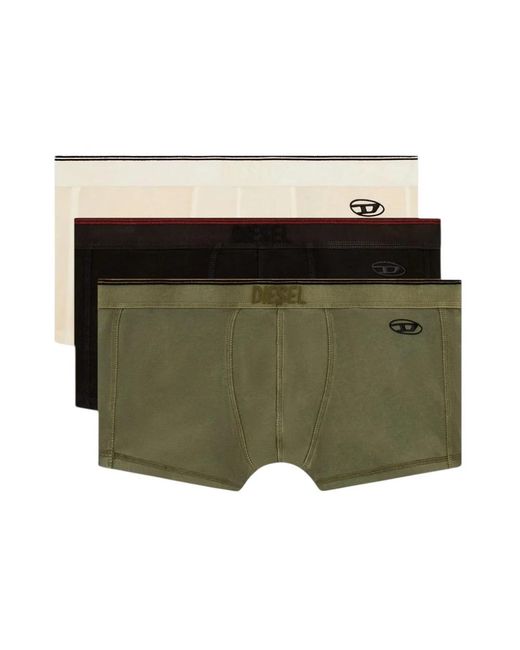 DIESEL Ondergoed ,Veelkleurig ,Katoen 3-Pack Stretch Katoenen Boxers in het Green voor heren