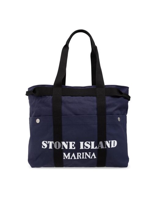 Borsa shopper della collezione marina di Stone Island in Blue da Uomo