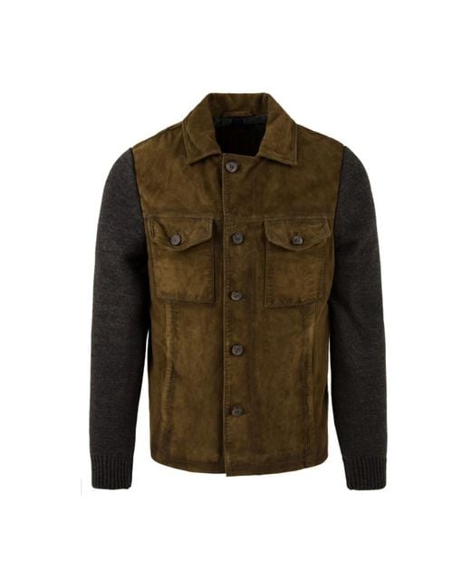 The Jack Leathers Green Leather Jackets for men
