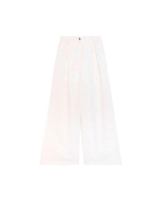 Blugirl Blumarine White Wide Trousers