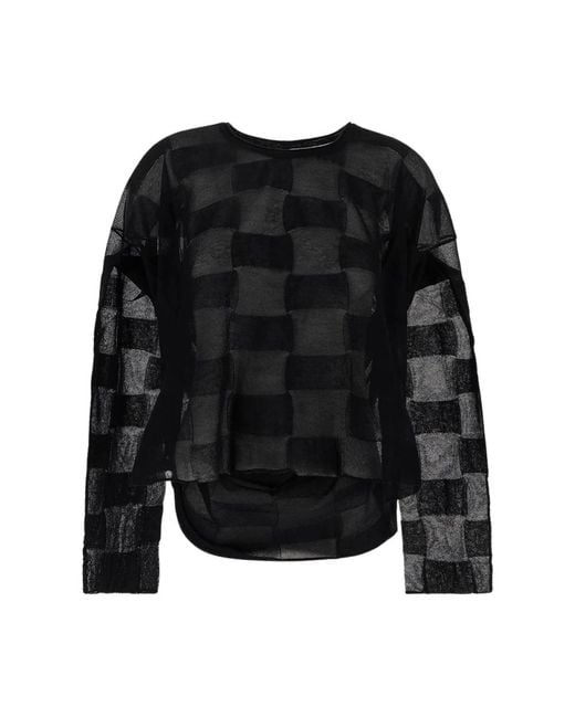 Long Sleeve Tops Uma Wang de color Black