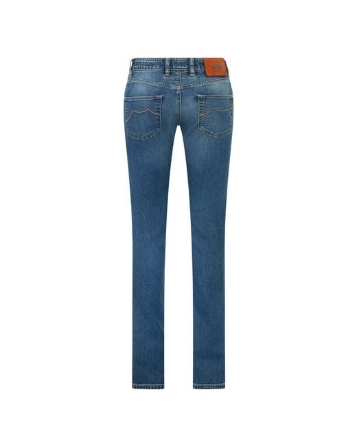 Moorer Blue Slim Fit Jeans for men