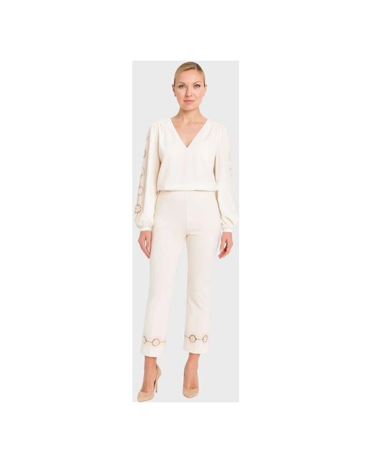 Twinset Natural Cropped Trousers