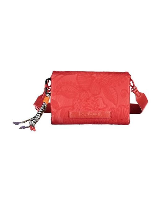Desigual Red Rosa handtasche mit mehreren fächern