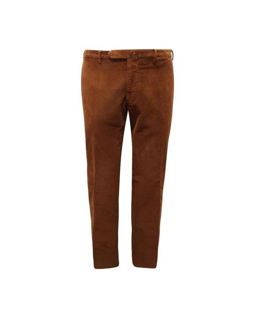 Santaniello Brown Slim-Fit Trousers for men