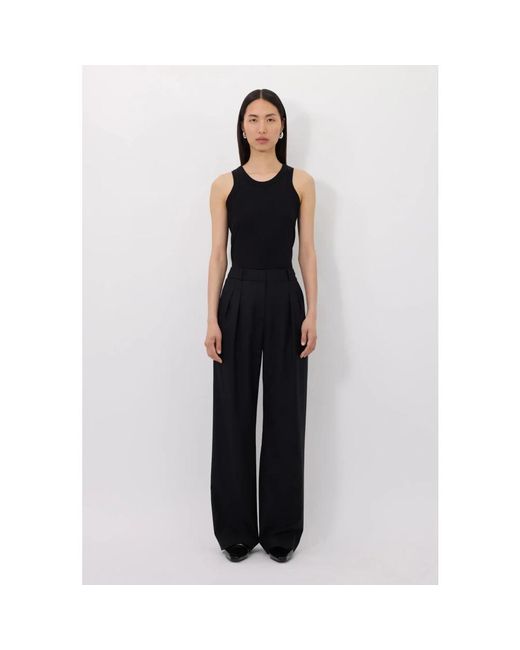 Loulou de Saison Wide Trousers in het Black