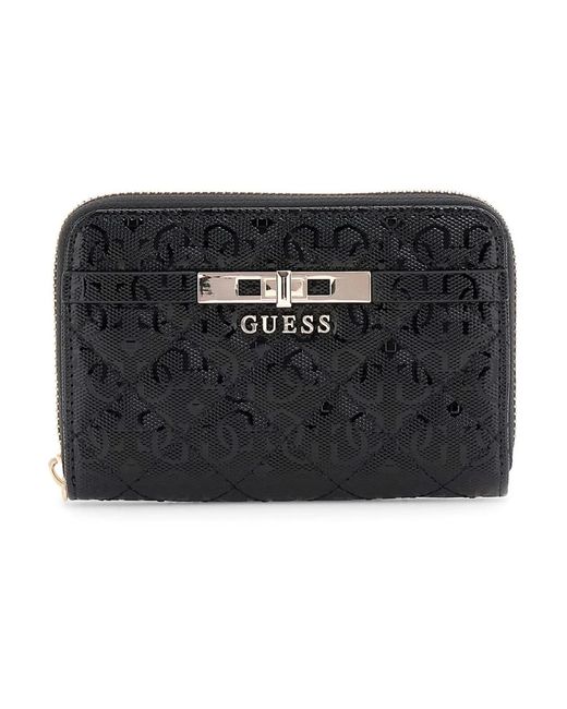 Guess Black Kompakte Geldbörse Mit Reißverschluss