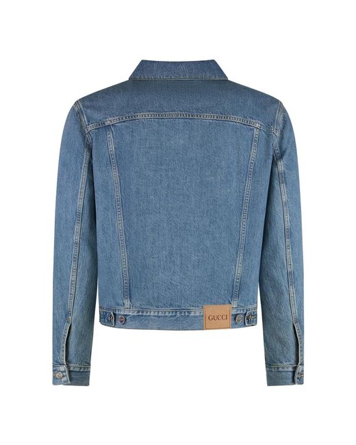 Gucci Blue Denim Jackets for men