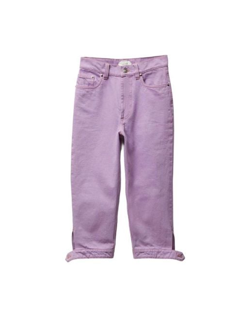 Versace Purple Cropped Jeans