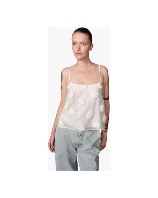 Birgitte Herskind White Sleeveless Tops
