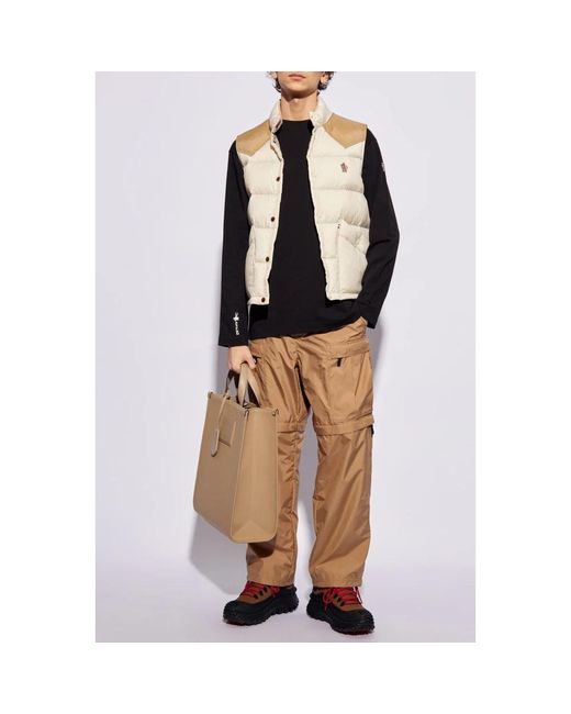Moncler Natural Straight Trousers for men