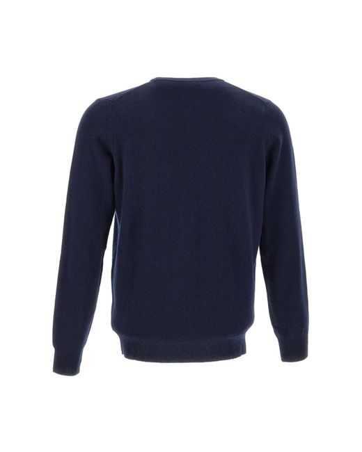 Kangra Blue Round-Neck Knitwear for men
