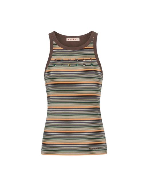 Marni Gray Sleeveless Tops