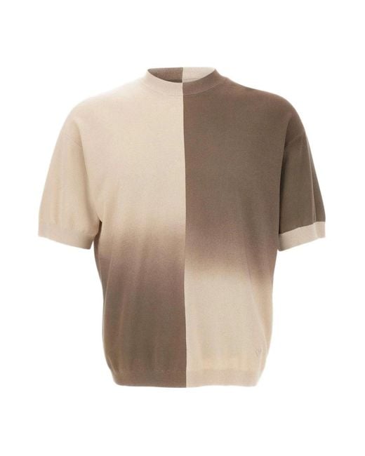 Emporio Armani Natural Round-Neck Knitwear for men