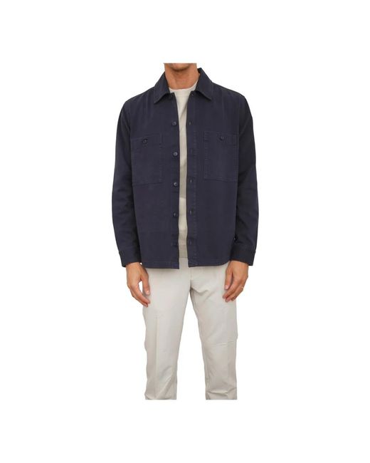 HUGO Jassen ,Blauw ,Katoen Locky Overshirt in het Blue voor heren