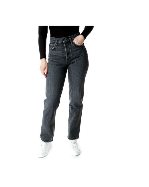 Agolde Black Straight Fit Jeans