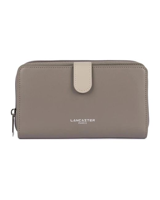 Lancaster Brown Leder Kartenhalter Geldbörse Glatter Stil