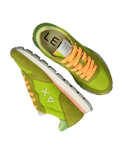 Sun 68 Green Sneakers