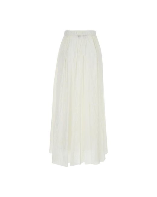 Tela White Maxi Skirts