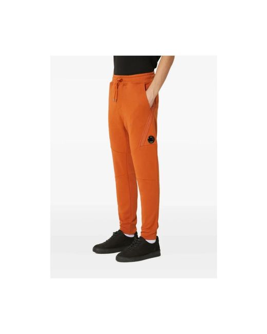 C P Company Orange Sweatpants for men