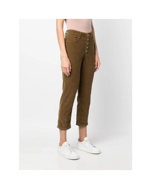 Dondup Buttoned Cropped Jeans in het Natural