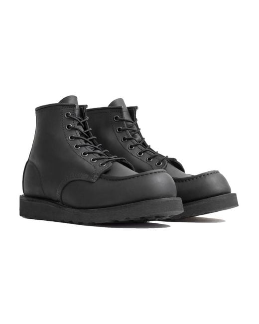 Red Wing Black Lace-Up Boots for men