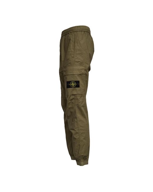 Stone Island Green Slim-Fit Trousers for men