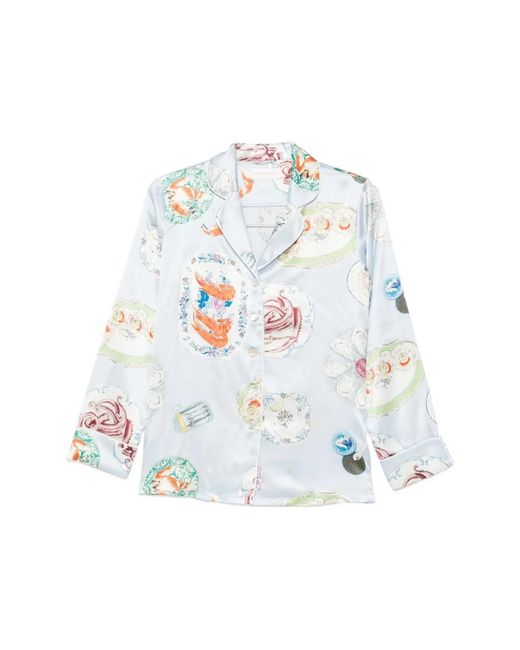 Olivia Von Halle Blue Pyjamas