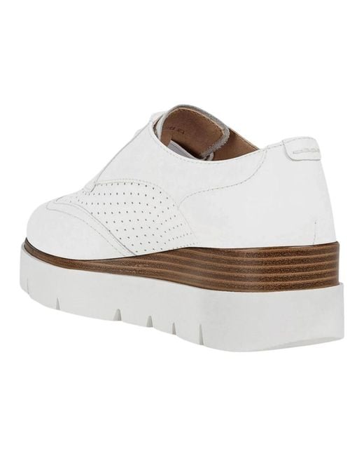 Geox White Laced Shoes