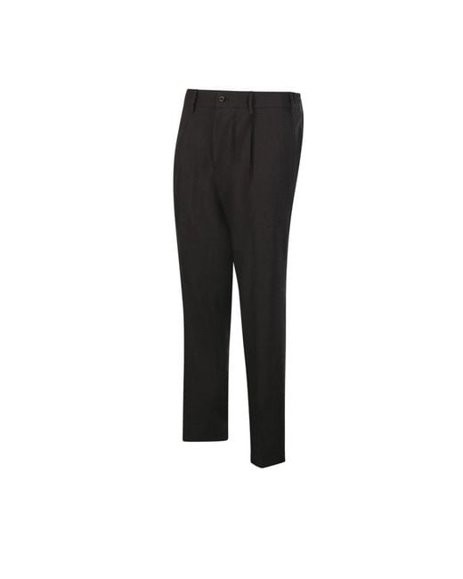 Santaniello Black Straight Trousers for men